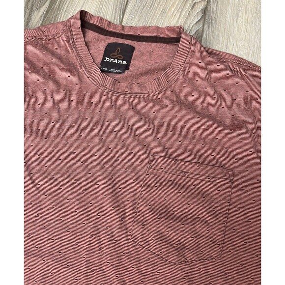 prAna Front Pocket Short Sleeve Organic Cotten Tee Crew Neck Mens Size Large - Picture 4 of 10
